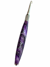 Load image into Gallery viewer, Crochet Handle &amp; Hook Set (Extra Long) - Purple Passion
