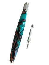 Load image into Gallery viewer, Crochet Handle &amp; Hook Set (Extra Long) - New Turquoise Moon
