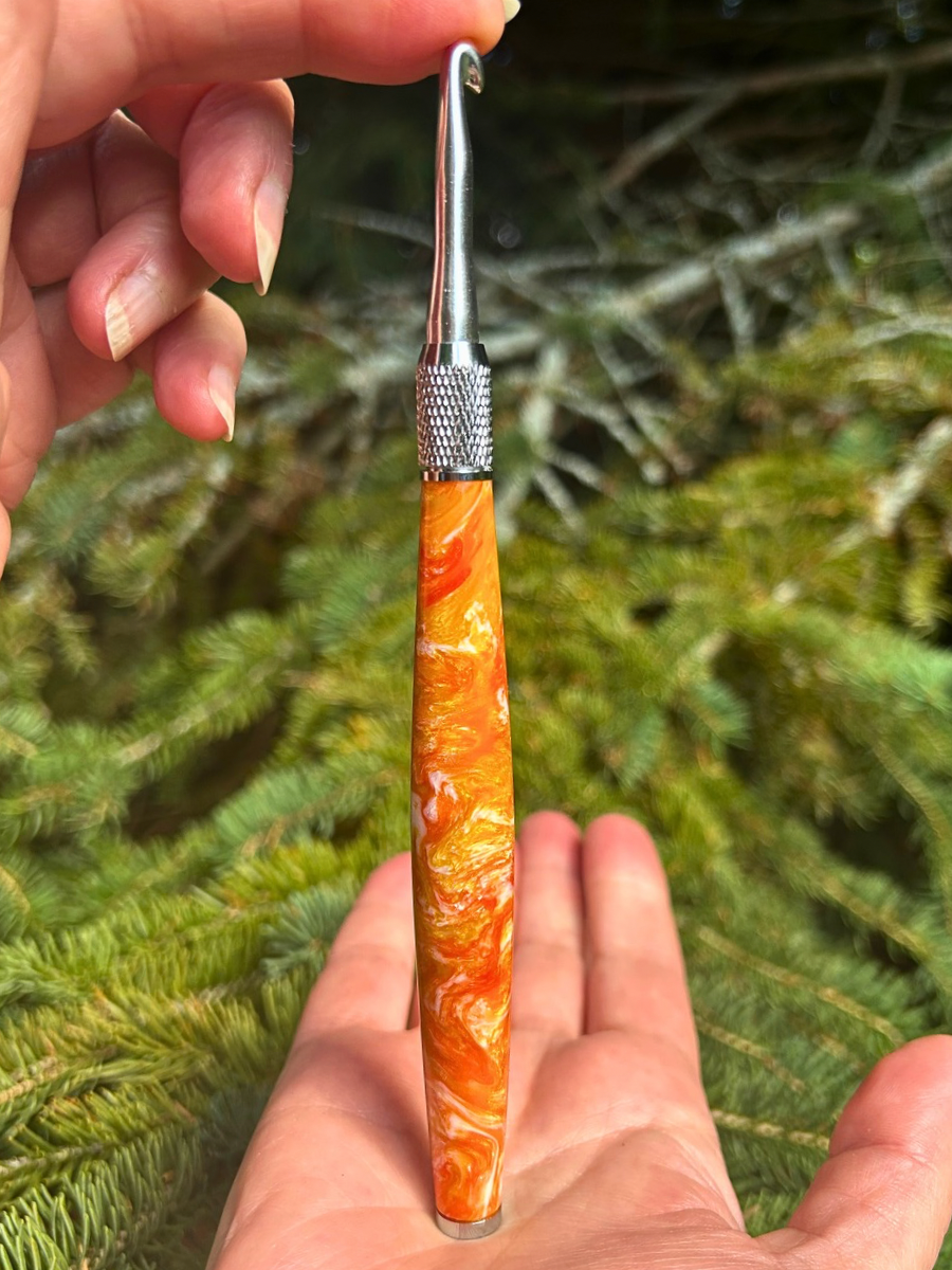 Crochet Handle & Hook Set (Extra Long) - Citrus