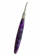 Load image into Gallery viewer, Crochet Handle &amp; Hook Set (Extra Long) - Purple Passion
