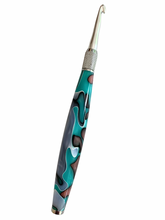 Load image into Gallery viewer, Crochet Handle &amp; Hook Set (Extra Long) - New Turquoise Moon
