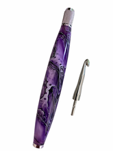 Load image into Gallery viewer, Crochet Handle &amp; Hook Set (Extra Long) - Purple Passion
