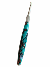 Load image into Gallery viewer, Crochet Handle &amp; Hook Set (Extra Long) - New Turquoise Moon
