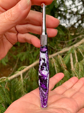 Load image into Gallery viewer, Crochet Handle &amp; Hook Set - Iris (Short for pencil grippers)
