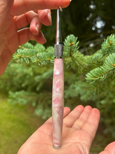 Load image into Gallery viewer, Crochet Handle &amp; Hook Set (Extra Long) - Pearly Pink Opal LIMITED EDITION
