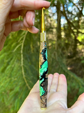 Load image into Gallery viewer, Crochet Handle &amp; Hook Set (Extra Long) - Maple Burl Speciality - Chocolate Chip
