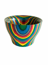 Load image into Gallery viewer, Crochet &amp; Knit Wooden Storage Bowl - Rainbow

