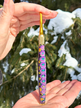 Load image into Gallery viewer, Crochet Handle &amp; Hook Set (Extra Long) - Enchanted Orchid (Dragon Scale Series)
