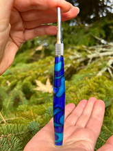 Load image into Gallery viewer, Crochet Handle &amp; Hook Set (Extra Long) - Aqua Wave
