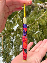 Load image into Gallery viewer, Crochet Handle &amp; Hook Set (Extra Long) - San Salvatore RED Mosaic Explosion
