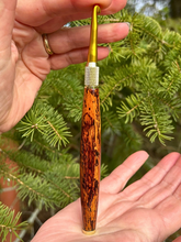 Load image into Gallery viewer, Crochet Handle &amp; Hook Set (Extra Long) - Cocobolo (Highly Figured) Chunky Handle
