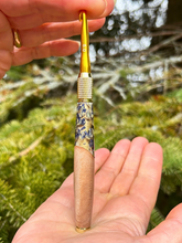 Load image into Gallery viewer, Crochet Handle &amp; Hook Set - Lavender Flowers (Short for pencil grippers)
