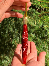 Load image into Gallery viewer, Crochet Handle &amp; Hook Set (Extra Long) - Cherry Cordial (Christmas)
