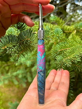 Load image into Gallery viewer, Crochet Handle &amp; Hook Set (Extra Long) - RAD - with box elder burl
