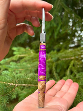 Load image into Gallery viewer, Crochet Handle &amp; Hook Set (Extra Long) - Electric Purple
