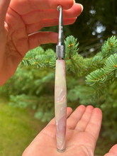 Load image into Gallery viewer, Crochet Handle &amp; Hook Set (Extra Long) - Pearly Pink Opal LIMITED EDITION
