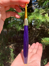 Load image into Gallery viewer, Crochet Handle &amp; Hook Set (Extra Long) - Cosmic Raven
