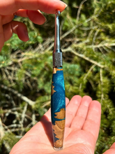 Load image into Gallery viewer, Crochet Handle &amp; Hook Set - Poseidon (Extra short for pencil grippers) Chunky
