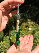 Load image into Gallery viewer, Crochet Handle &amp; Hook Set (Extra Long) - Phantom Grove - SMALL DEFECT IN WOOD

