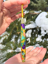 Load image into Gallery viewer, Crochet Handle &amp; Hook Set (Extra Long) - BANANA RAMA Mosaic Explosion
