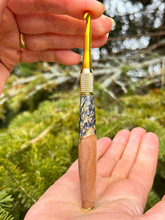 Load image into Gallery viewer, Crochet Handle &amp; Hook Set - Lavender Flowers (Short for pencil grippers)
