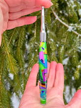 Load image into Gallery viewer, Crochet Handle &amp; Hook Set (Extra Long) - Frog Prince Mosaic Explosion
