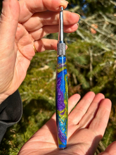 Load image into Gallery viewer, Crochet Handle &amp; Hook Set (Extra Long) - Cosmic Grape
