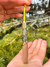 Load image into Gallery viewer, Crochet Handle &amp; Hook Set - Lavender Flowers (Short for pencil grippers)

