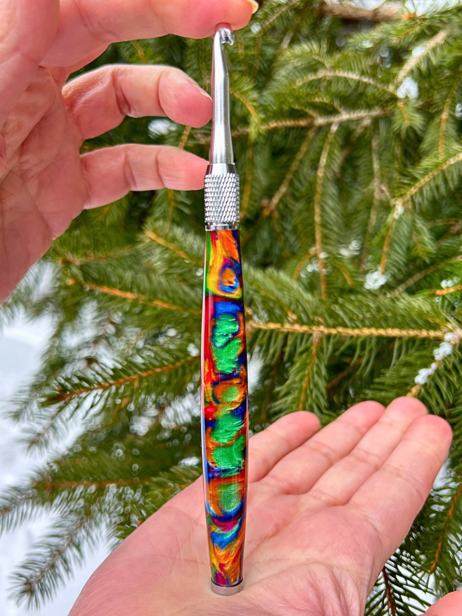 Crochet Handle & Hook Set (Extra Long) - Tie Dye – BwA Woodturning