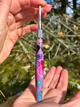 Load image into Gallery viewer, Crochet Handle &amp; Hook Set (Extra Long) - Ithapaca Mosaic Explosion
