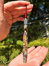 Load image into Gallery viewer, Crochet Handle &amp; Hook Set (Extra Long) - Flower &amp; Feather Speciality Piece
