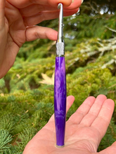 Load image into Gallery viewer, Crochet Handle &amp; Hook Set (Extra Long) - Purple &amp; Pink Fusion
