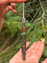 Load image into Gallery viewer, Crochet Handle &amp; Hook Set (Extra Long) - MARDI GRAS Pinecone Speciality
