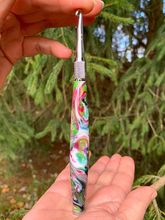 Load image into Gallery viewer, Crochet Handle &amp; Hook Set (Extra Long) - Electric Forest
