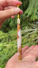 Load and play video in Gallery viewer, Crochet Handle &amp; Hook Set (Extra Long) - Iridescent Pearl
