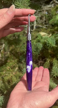 Load and play video in Gallery viewer, Crochet Handle &amp; Hook Set (Extra Long) - White Diamond Amethyst
