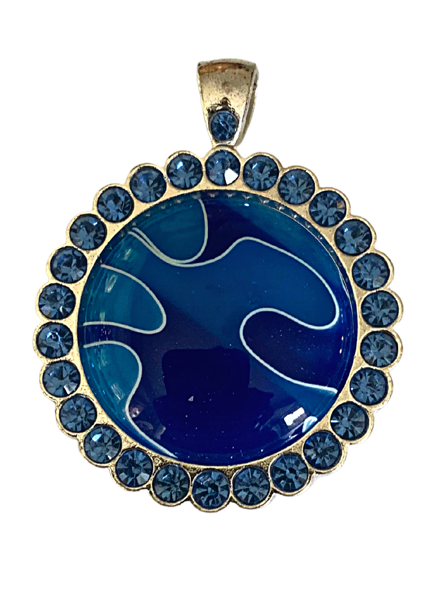 Pendant with Blue Charms -  Mediterranean Sea