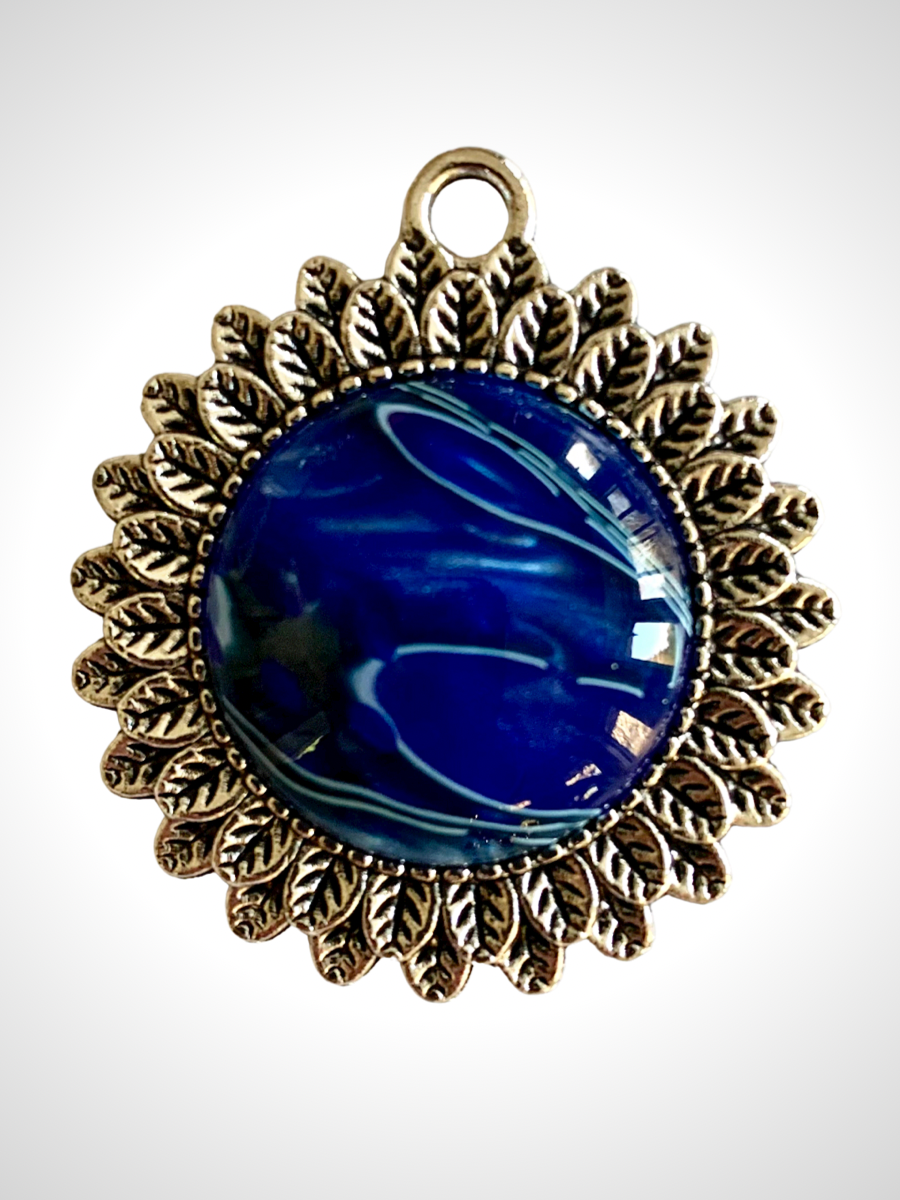 Feather Pendant - Blue Lagoon