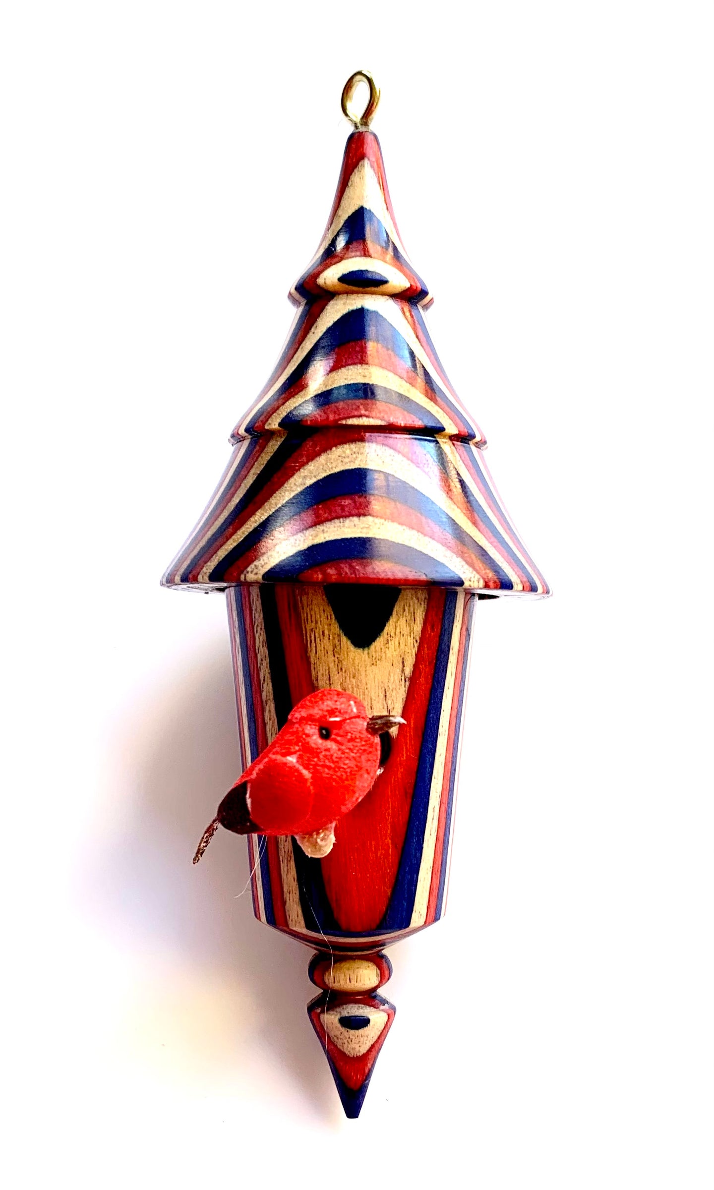 Birdhouse Ornament - Americana