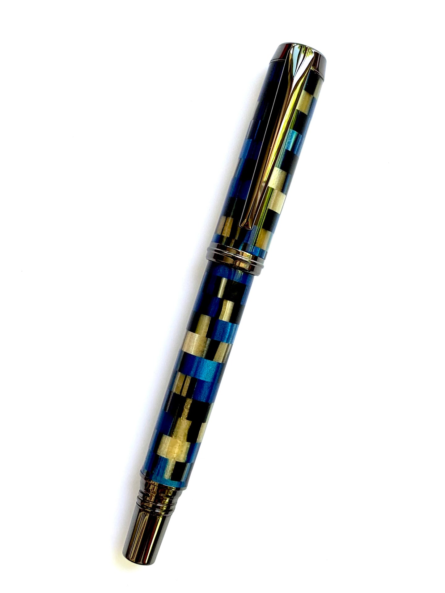 Algonquin Rollerball Pen - Royal Blue & Gold Matrix