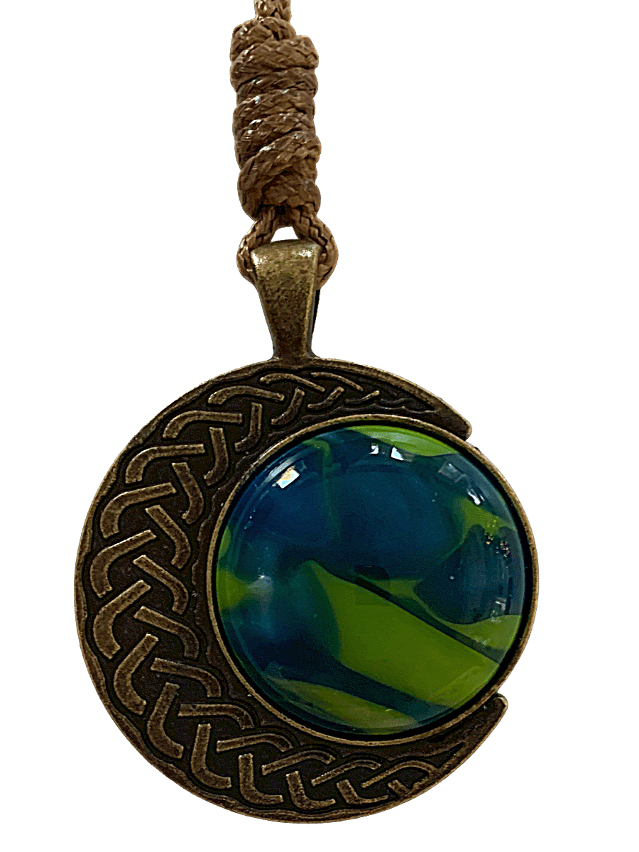 Pendant on Corded Necklace - Seaweed Bay