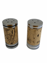 Load image into Gallery viewer, Salt &amp; Pepper Shaker Set - Spalted Tamarind
