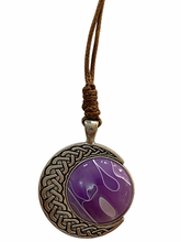 Load image into Gallery viewer, Pendant on Corded Necklace - Lilac Pearl

