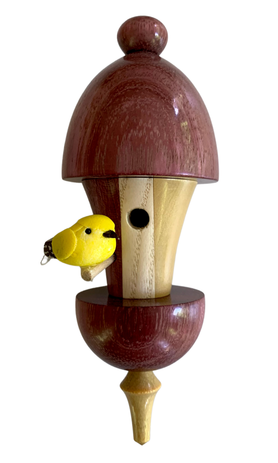 Birdfeeder Birdhouse Ornament - Purpleheart