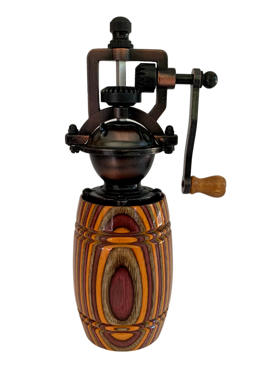 Antique Peppermill  - Fall Leaves