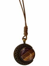 Load image into Gallery viewer, Pendant on Corded Necklace - Mixed Woods 2
