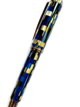 Load image into Gallery viewer, Algonquin Rollerball Pen - Royal Blue &amp; Gold Matrix
