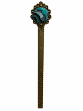 Load image into Gallery viewer, Ruler (Metric) / Bookmark - New Turquoise Moon
