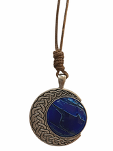 Load image into Gallery viewer, Pendant on Corded Necklace - Blue Lagoon
